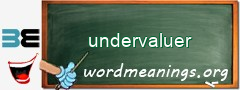 WordMeaning blackboard for undervaluer